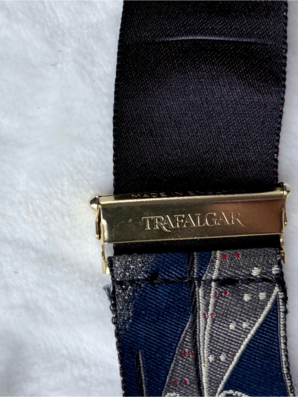 Vintage 90s TRAFALGAR Premium Silk Suspenders Made in England City Skyline - Picture 4 of 9